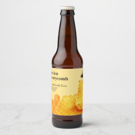 Honigbox-Label für Bienen und Golden Cut Comb Bierflaschenetikett
