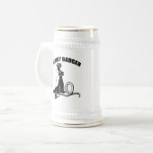 Honigdachs Bierglas (Vorderseite Links)