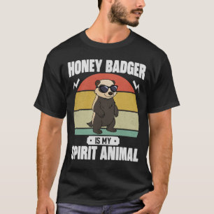 Honigdachs Ist Mein Krafttier Retro-Geschenk T-Shirt