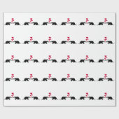 Honigdachs-Liebeherzen Geschenkpapier (Flach)