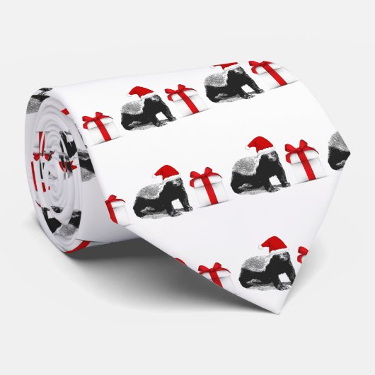 Honigdachs-Liebeweihnachten Krawatte (Gerollt)