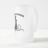 Honigdachs Mattglas Bierglas (VorderseiteRechts)