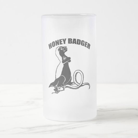 Honigdachs Mattglas Bierglas (Mittel)
