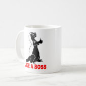 Honigdachs, wie ein Chef Kaffeetasse (Vorderseite Links)