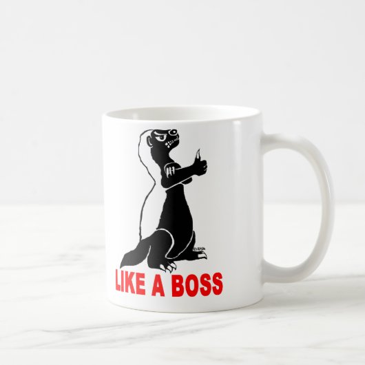 Honigdachs, wie ein Chef Kaffeetasse (Rechts)