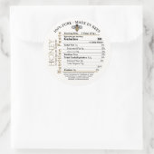 Honigernährung 100% reiner Honigbiene Runder Aufkleber (Tasche)