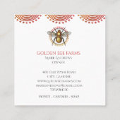 Honigerzeugnisse aus Golden Beary oder Farm Honey Quadratische Visitenkarte (Rückseite)