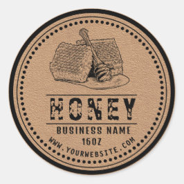 Honigetikett | Honiglogo Runder Aufkleber