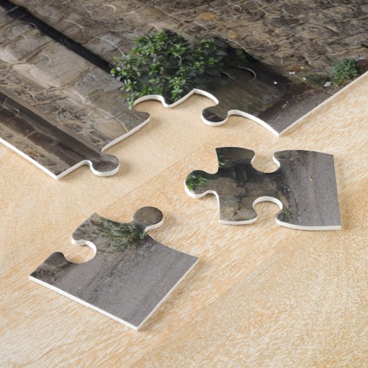 Honigfarbene Hütten im Schloss Combe, BRITISCHES Puzzle (Seite)