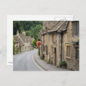 Honigfarbene Hütten in der Cotswolds-Postkarte Postkarte (Vorne/Hinten)