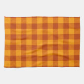 Honigfarbener Bernstein Karo Muster Geschirrtuch (Horizontal)