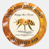 Honigfarm Apiary Small Business Food Label Runder Aufkleber (Vorderseite)