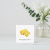 Honigfarm / hausgemachte Honey Business Card Quadratische Visitenkarte (Stehend Vorderseite)