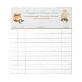 Honigfarm Kundenreportgutschein Notizblock (Vorderseite)