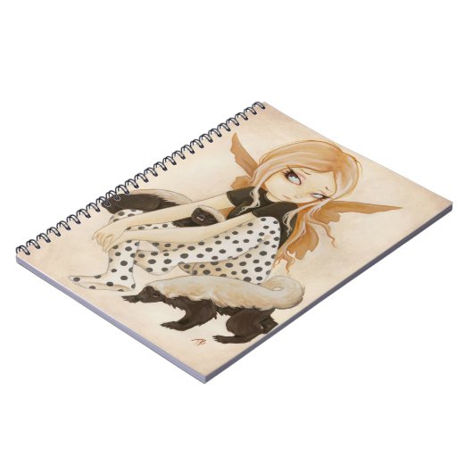 Honigfee mit Honigdachsen Notizblock (Linke Seite)