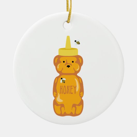 Honigflasche Keramik Ornament (Vorne)