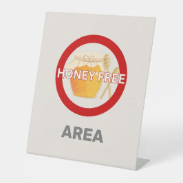 Honigfreie Zone - angepasste Lebensmittelallergie- Sockelschild
