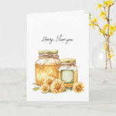 Honiggelbe Blumen Ich liebe dich Karte (Gelbe Blume)