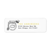 Honigglas & Bienen Rücksendeadresse (Vorne)