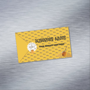 Honigglas Honigbiene Honigwabe Biene Imkerei Magnetische Visitenkarte