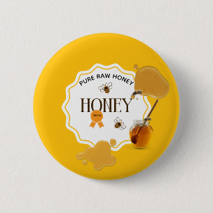 Honigglas Honigbiene Waben Biene Imkerei Button