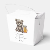 Honigglas und Teddy-Bären-Babydusche Geschenkschachtel (Rückseite)