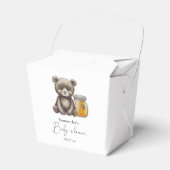 Honigglas und Teddy-Bären-Babydusche Geschenkschachtel (Vorderseite)
