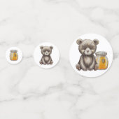 Honigglas und Teddy-Bären-Babydusche Konfetti (Vorderseiten)