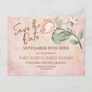 Honigglasierte florale Save-the-Date-Karte Postkarte