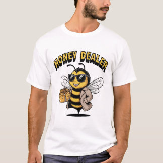 Honighändler: Imker-Vater-Geschenk, Aquarell-Biene T-Shirt