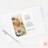 Honigjar-Etikett für Kleinbetriebe Quadratischer Aufkleber (Umschlag)