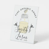 Honigjar-Etikett für Kleinbetriebe Sockelschild (Vorderseite)