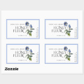 Honiglabel der blauen Wildblume (Datum der Ernte) Rechteckiger Aufkleber (Blatt)