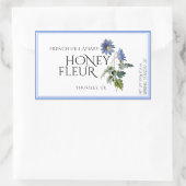 Honiglabel der blauen Wildblume (Datum der Ernte) Rechteckiger Aufkleber (Tasche)
