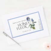 Honiglabel der blauen Wildblume (Datum der Ernte) Rechteckiger Aufkleber (Umschlag)