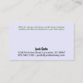 Honiglavenhändler Visitenkarte (Rückseite)