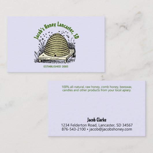 Honiglavenhändler Visitenkarte (Vorne/Hinten)