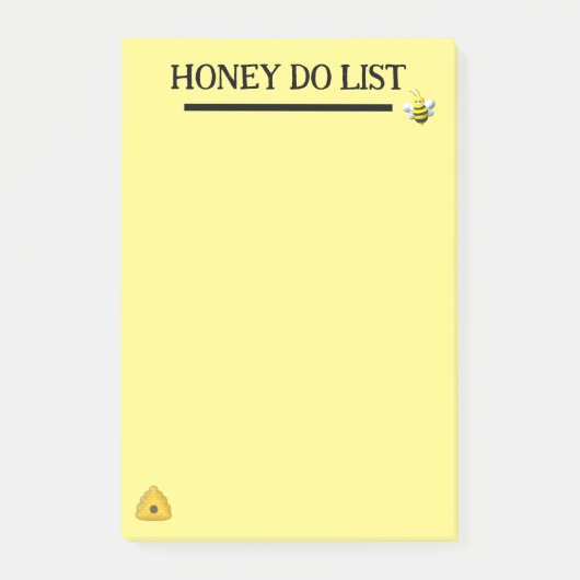 Honigliste Biene Thema Notizen (Vorderseite)