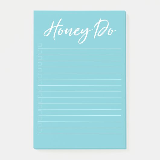 Honigliste mit Checkboxen Notepad Post-it Klebezettel (Vorderseite)