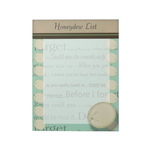 Honigliste Notizblock (Rotiert)