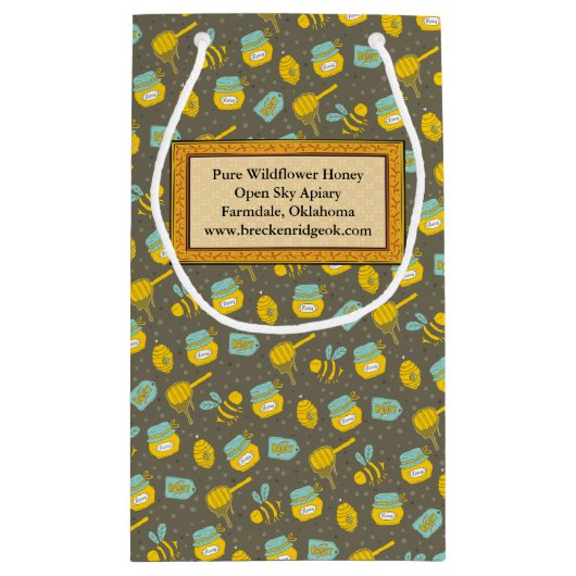 Honiglöffelmuster Kleine Geschenktüte (Rückseite)