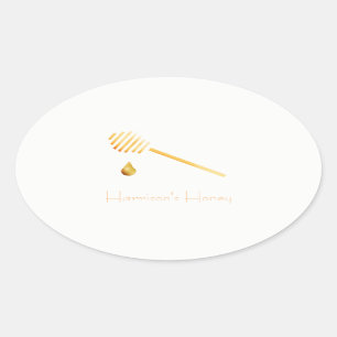 Honigmarke Ovaler Aufkleber