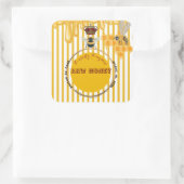 Honigmarke Quadratischer Aufkleber (Tasche)