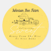 Honigmarke Runder Aufkleber (Vorderseite)