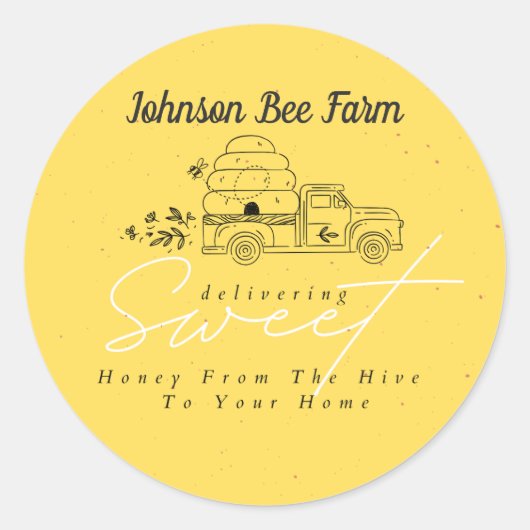 Honigmarke Runder Aufkleber (Vorderseite)