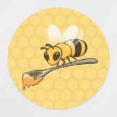 Honigmarken mit Bienen, die Honig halten Etiketten (Design 1)