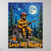 Honigmelodien: Bär auf dem Dach Poster (Vorne)