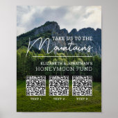 Honigmond Fonds moderner Bargeld QR-Code Poster (Vorne)