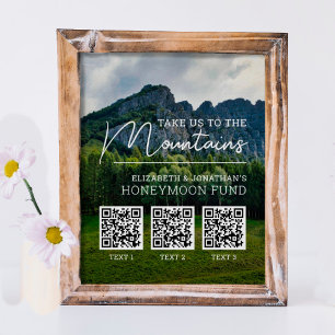 Honigmond Fonds moderner Bargeld QR-Code Poster