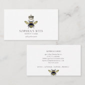 Honigprodukte von Queen Bee Crown Visitenkarte (Vorne/Hinten)